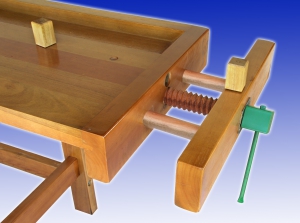 BANCADA PARA MARCENEIRO DE 1,60 X 0,55 X 0,90 c/ 02 Morsas e  (Gaveta opcional) - SB 132 