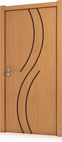 Folha de Porta  Frisada Semi-Sólida 2,10x0,80      